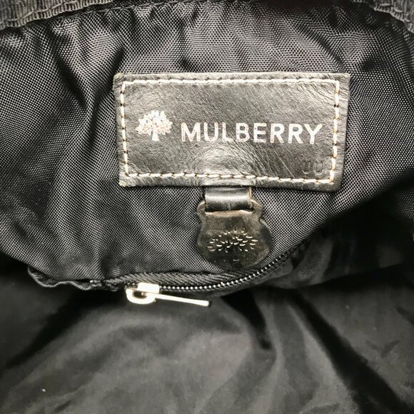 Mulberry Black Nylon Crossbody Messenger Bag 010090C - Picture 10 of 11